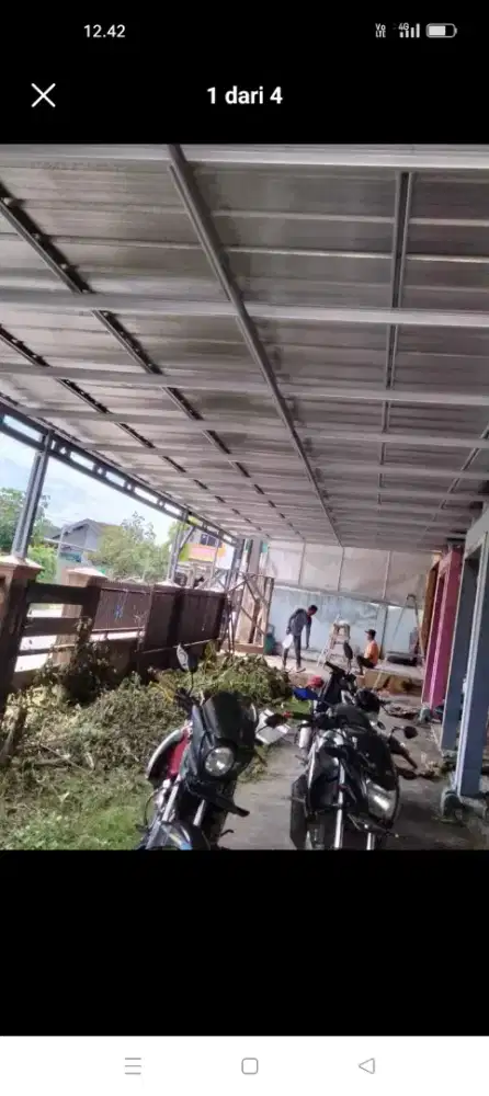 Menerima pemasangan rangka baja ringan