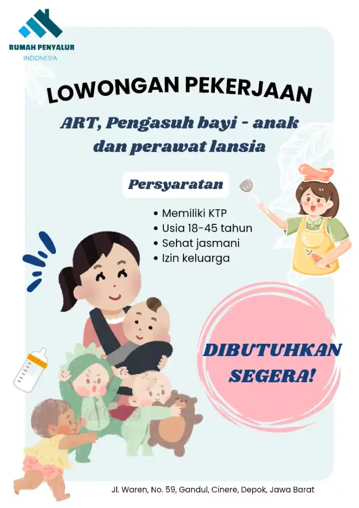 Lowongan ART BABYSITTER CAREGIVER