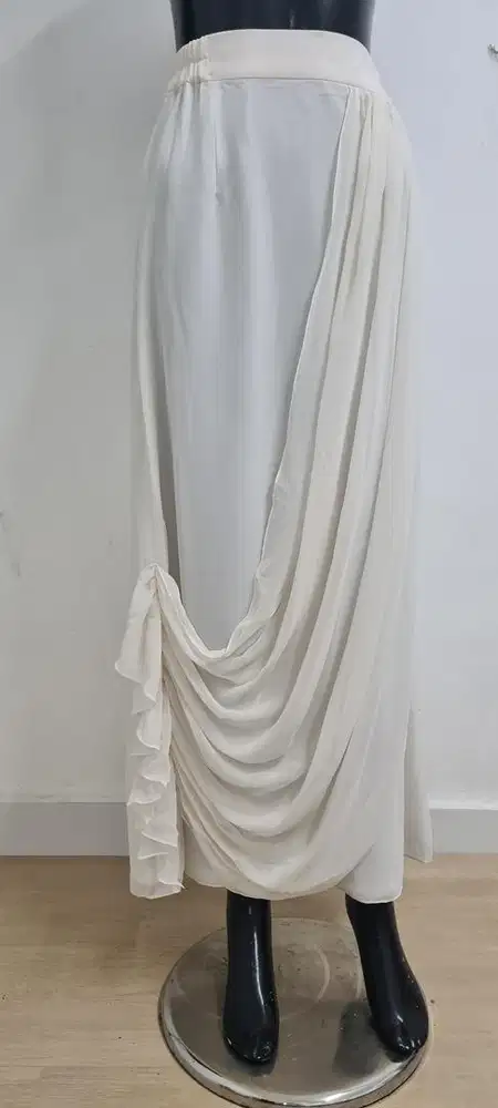 White Skirt drappery, rok premium, rok wanita premium bw