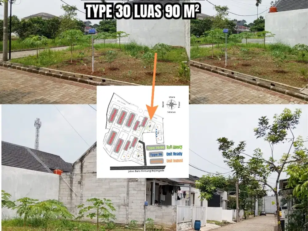 Tanah Huk Murah Bogor Dekat Jalan Raya, Stasiun dan Pintu Toll, Tanah Kavling Siap Bangun Dalam Kompleks Perumahan Kemang Bogor