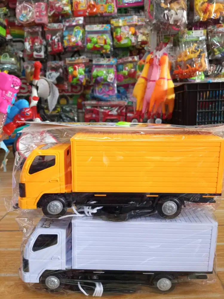 mainan anak trukk kontainer baterai