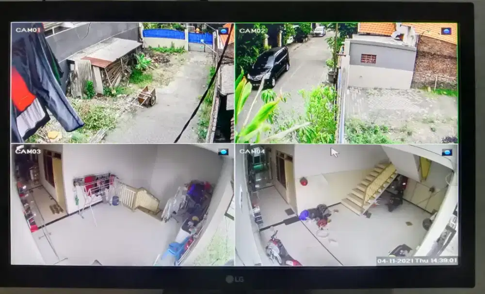 PAKET PEMASANGAN KAMERA CCTV 4 KAMERA