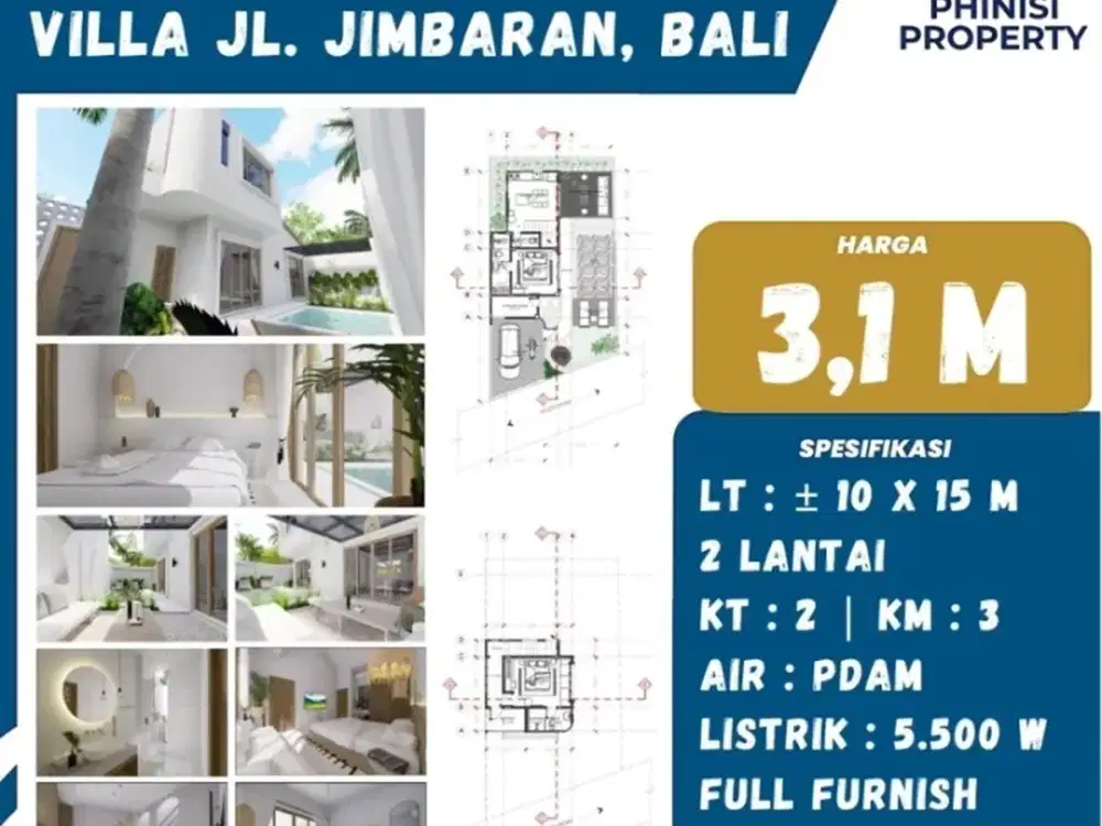 Dijual Villa Baru Siap Huni Di Jimbaran Bali