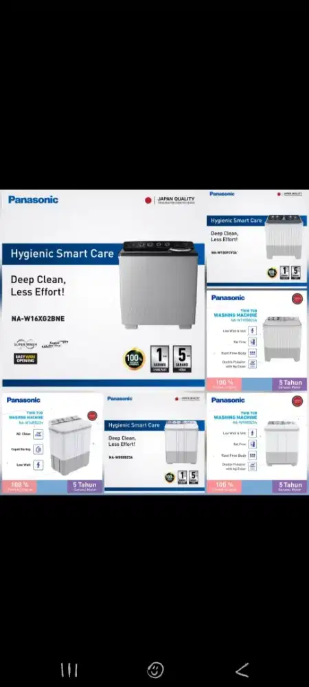 Mesin cuci Panasonic 2tabung