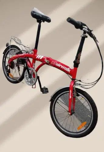 Sepeda Lipat Ace Airwalk 20 inch - 6 speed Merah Keren