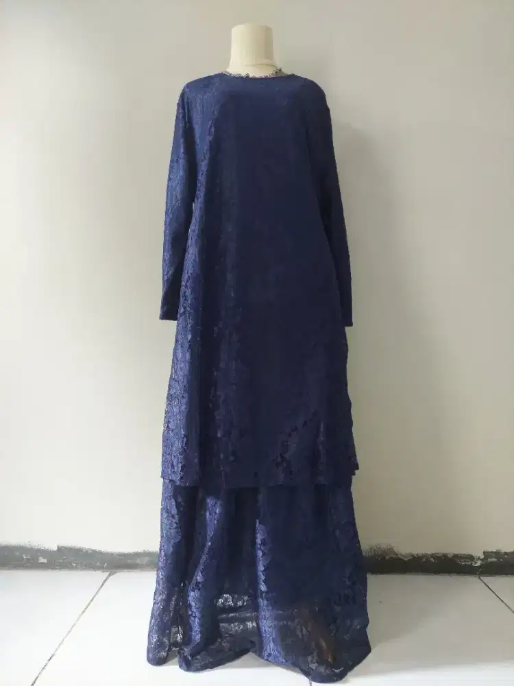 Gamis Brukat Navy