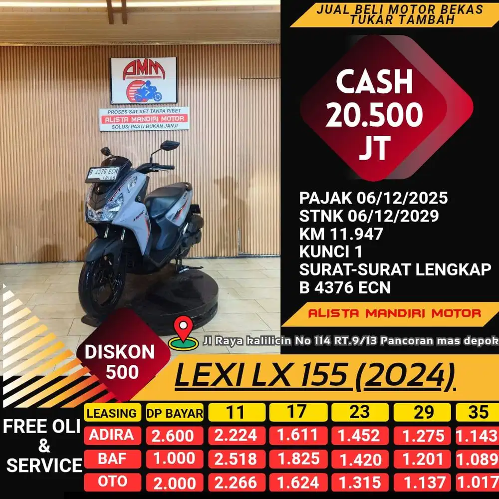 DP 1JTAN BISA BAWA PULANG YAMAHA LEXI LX 155 TH 2024