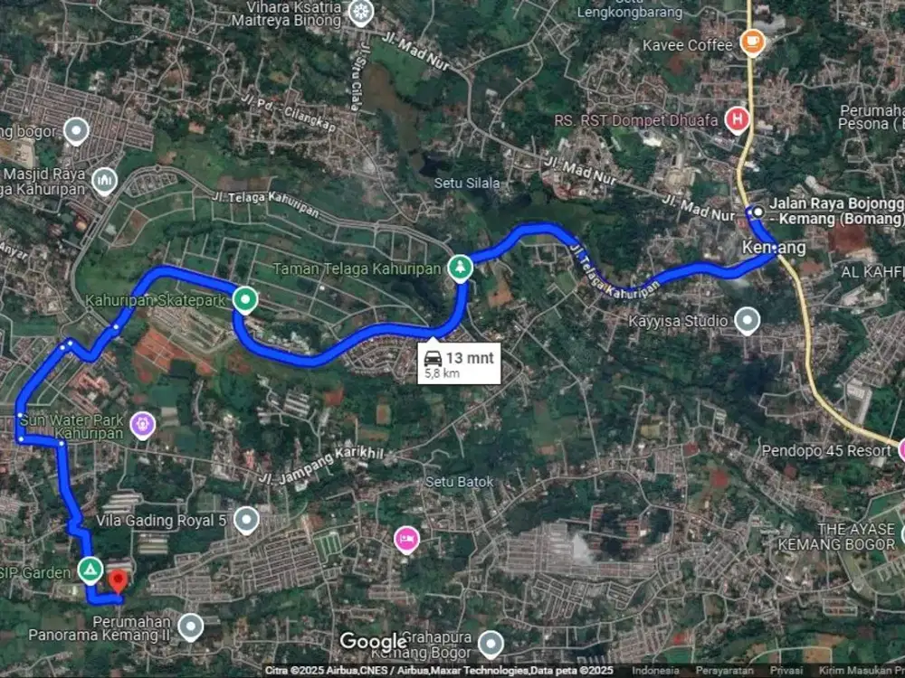 Jual Tanah Siap Bangun Bogor Akses Bomang Pinggir Jalan SHM