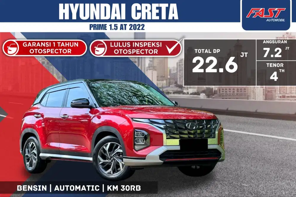 HYUNDAI CRETA PRIME 2022 1.5 PANORAMIC KM.30RB & PAJAK PANJANG #F5ST