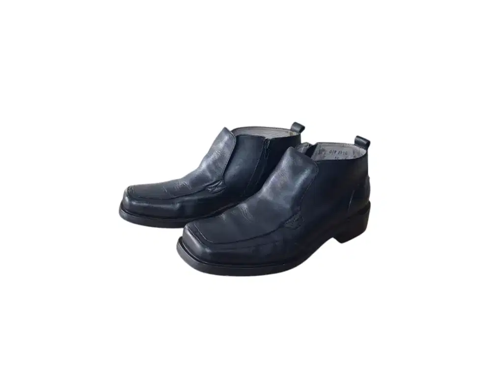 Sepatu Boots Pria Zipper Hitam | Size 40 | BOSSWAY