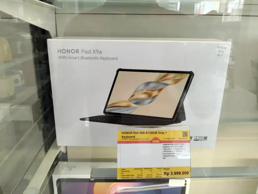 Credit Honor Pad x9a 8GB 128GB free keyboard cicilan mulai 0%
