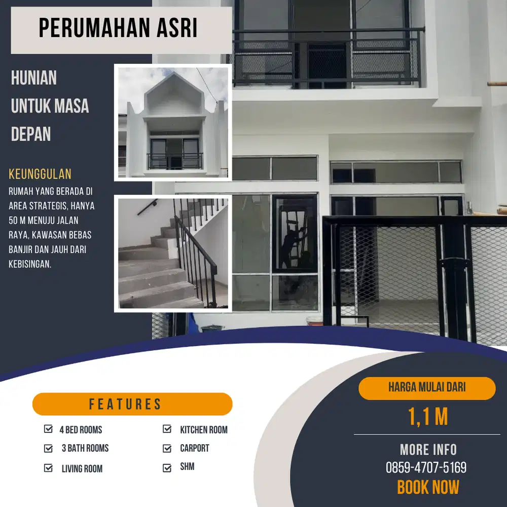 DIjual Murah Rumah Type Scandinavian Modern di Cisaranten Bandung