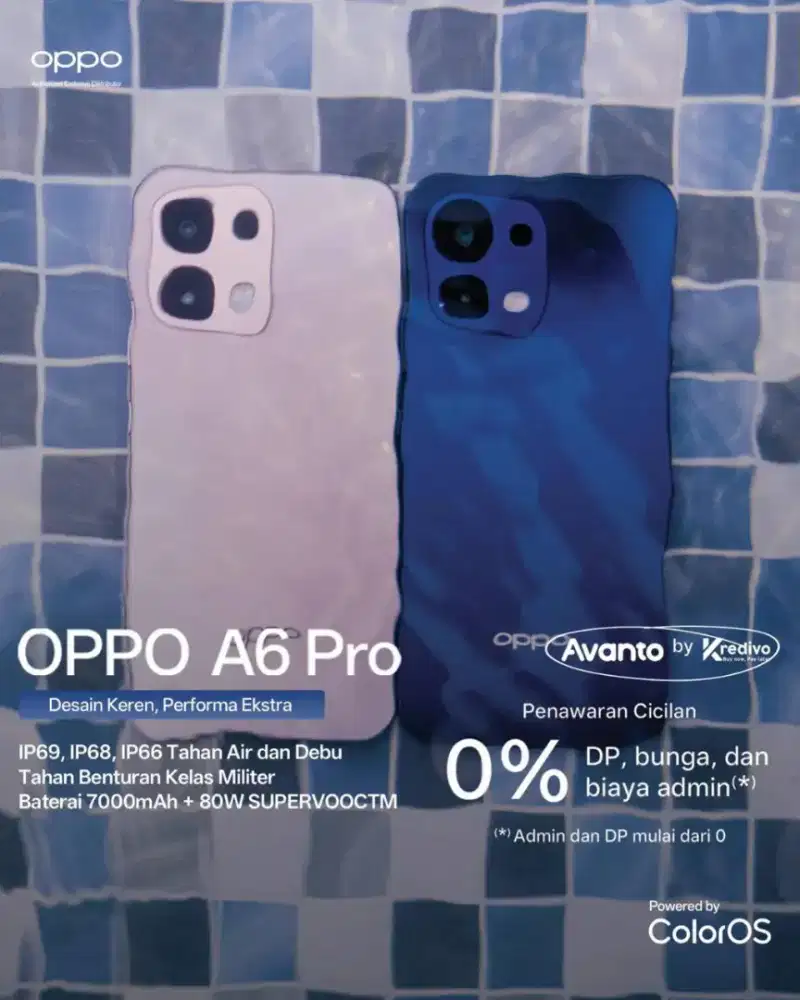 Kredit OPPO A6 Pro 5G 16/256GB DP 0 Admin 0 Bunga 0% Free 2x cicilan
