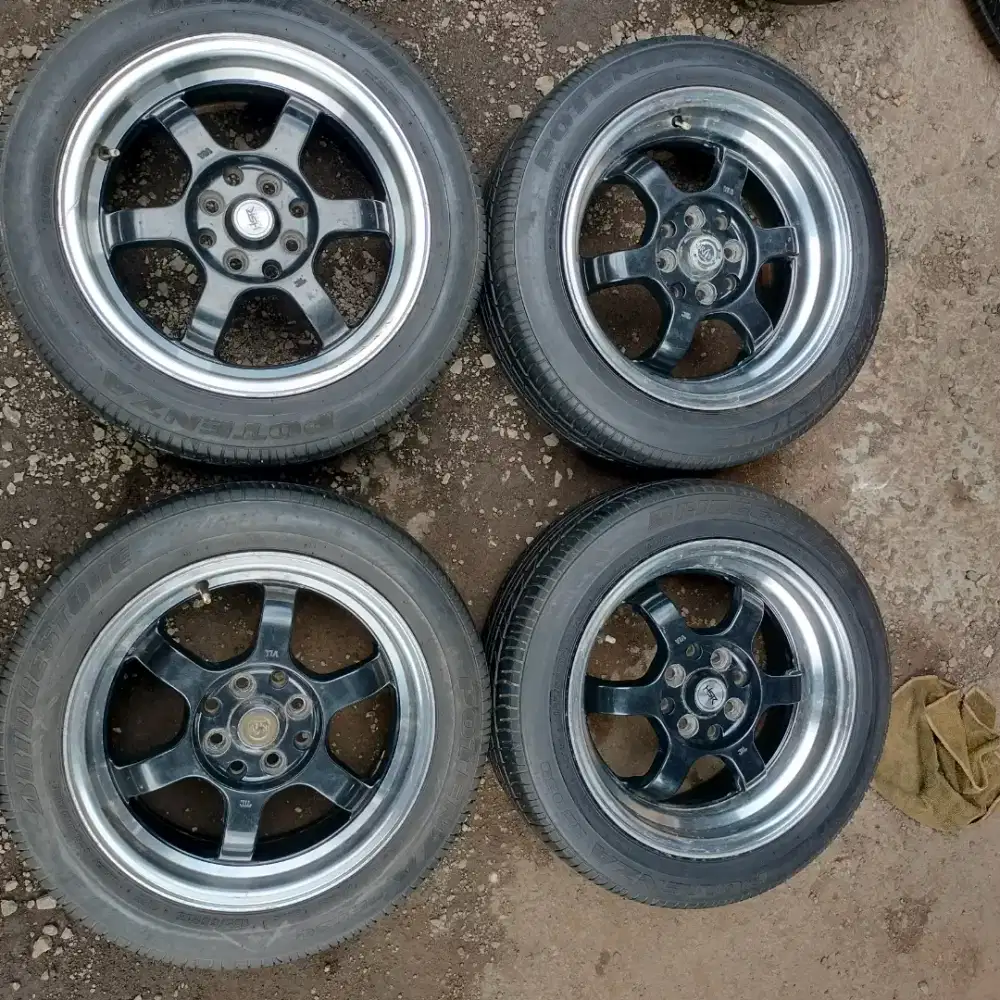 Velg te37 ring 15x6,5-7 pcd 4x100/114,3 ET 38-40 ban 185/55 R15