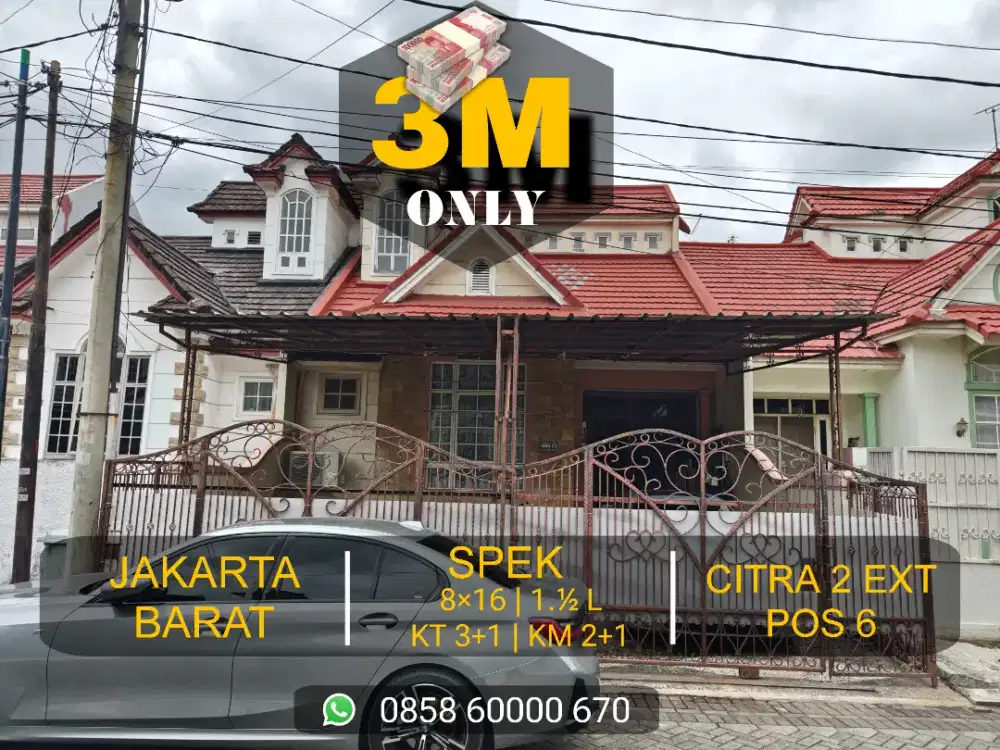 Di Jual Cepat Rumah 1.½ L Citra 2 Extention