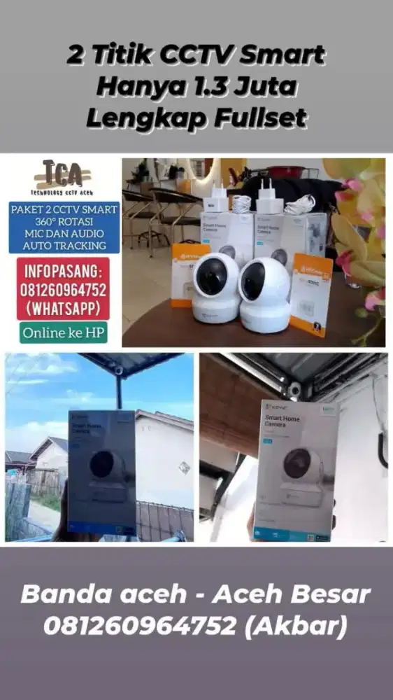 Paket 2 CCTV Smart Fullset Siap Pasang