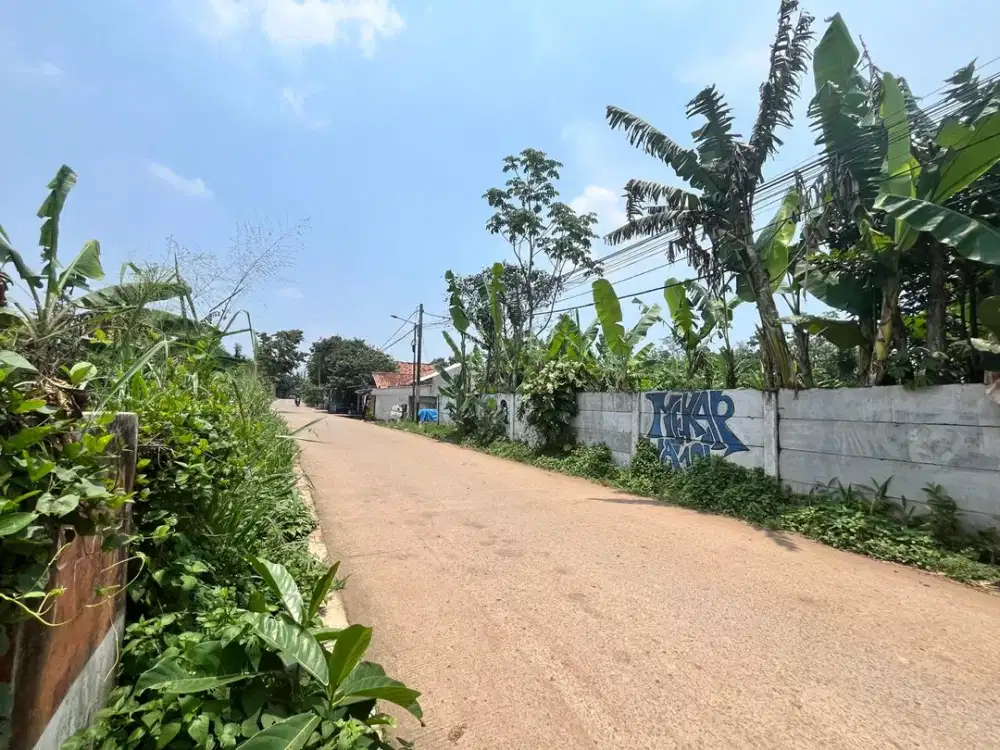 Tanah Cisauk Tepi Jalan 1 Jtan/m - Dekat Stasiun/Tol - Cocok Hunian/Kontrakan