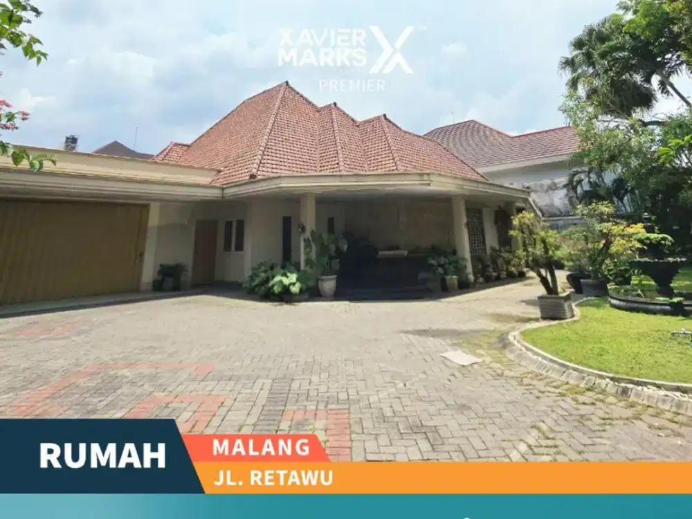 Rumah Klasik Luas Mewah Terawat di Retawu Klojen Malang Dekat Ijen
