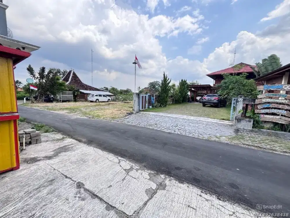 Utara Jl. Damai; Dijual Tanah Cantik View Sawah &amp; Gn. Merapi, Lokasi Strategis Dekat Jl. Kaliurang *