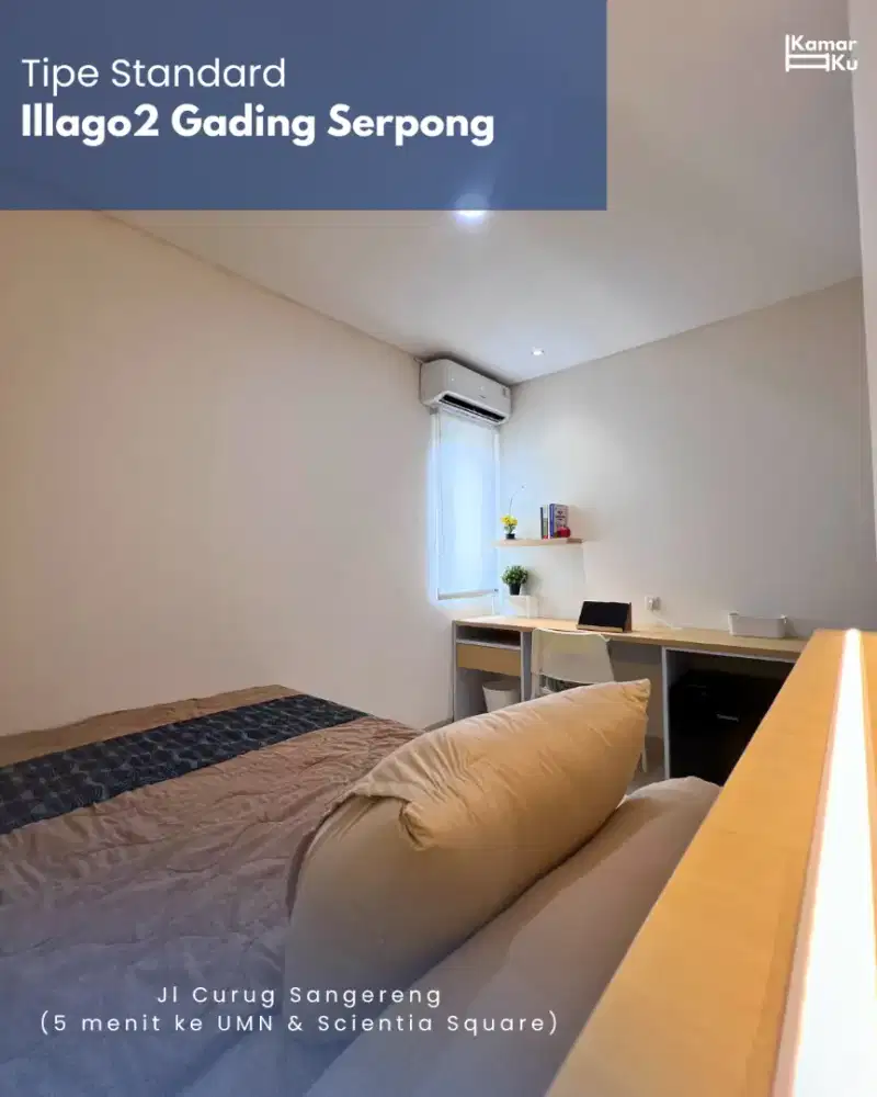 Kost KamarKu Tipe Standard Illago2 Gading Serpong Kelapa Dua Tangerang