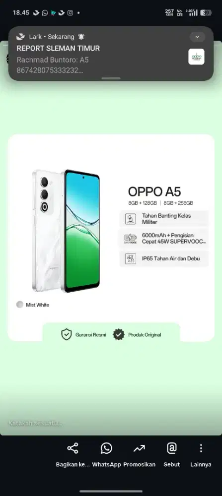 OPPO A5 KREDIT BUNGA 0%