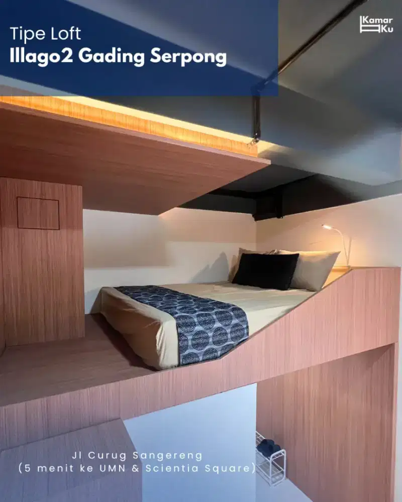 Kost KamarKu Tipe Loft Illago2 Gading Serpong Kelapa Dua Tangerang