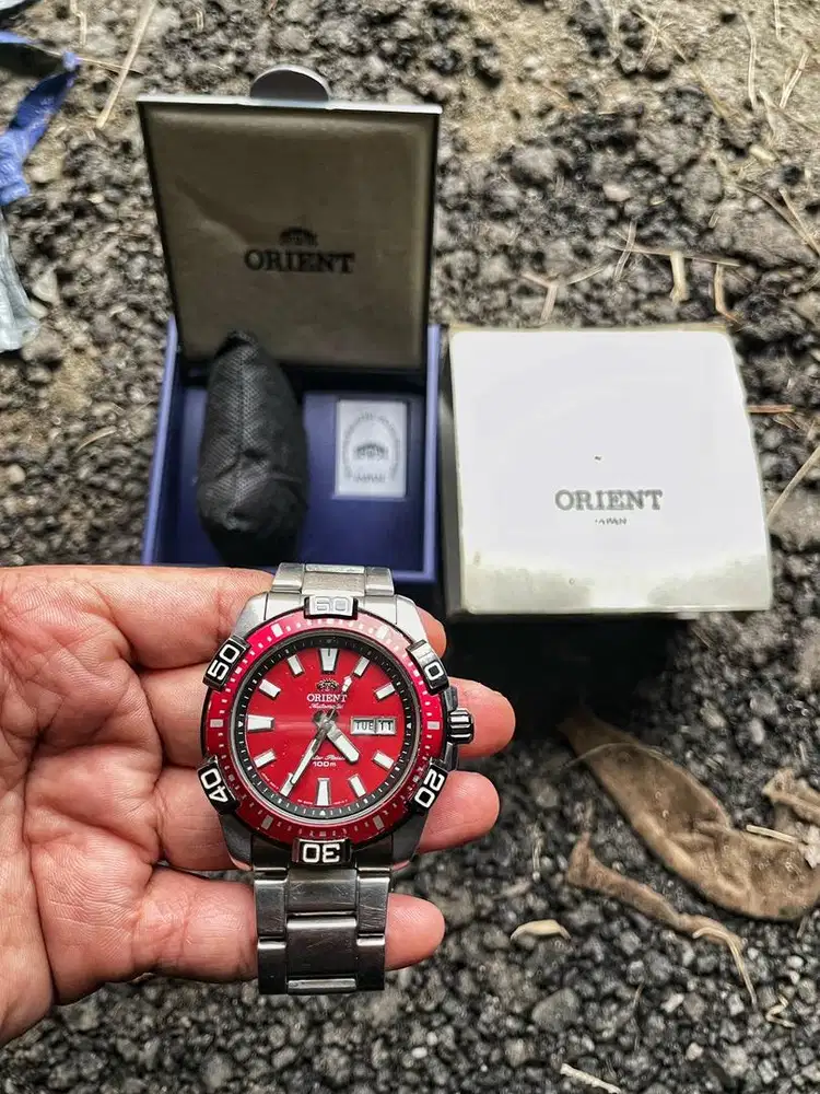 Orient FEM7R002H9  Automatic Red Dial Stainless Steel, Mulus No Minus