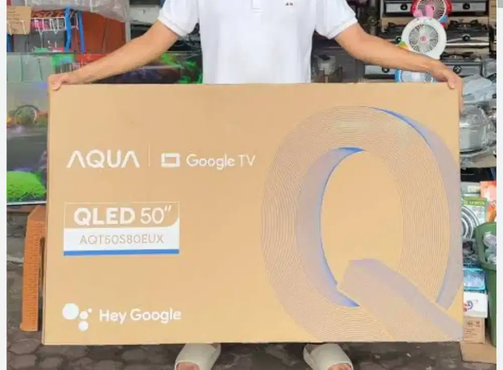 PROMO QLED GOOGLE TV AQUA 50 INCI BARU GARANSI 5 TAHUN