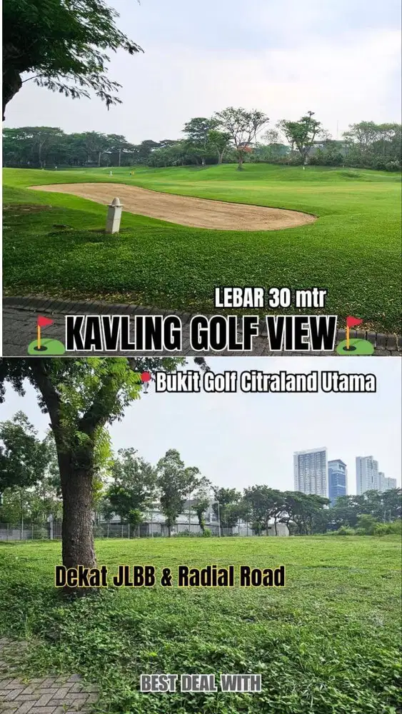 Kavling Siap Bangun CITRALAND UTAMA Surabaya Barat GOLF VIEW