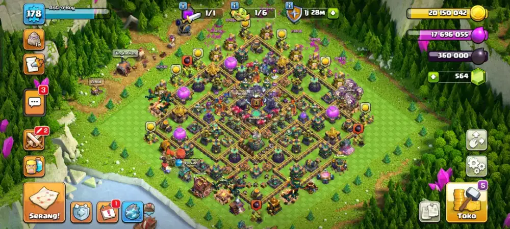 Akun coc th 15 baru naik