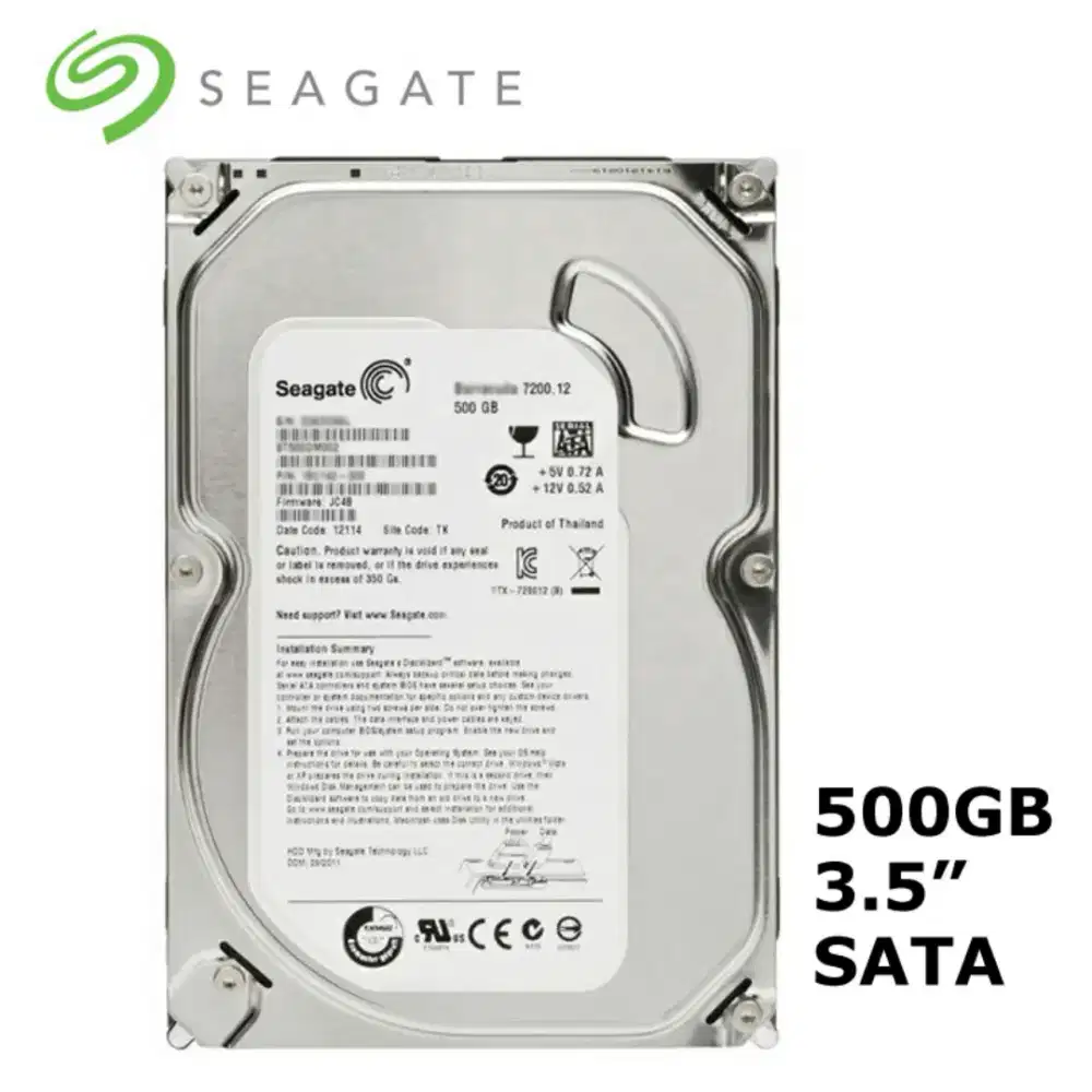 Hardisk 500GB HDD Seagate Sata 3.5 inch Hard Disk 500 GB