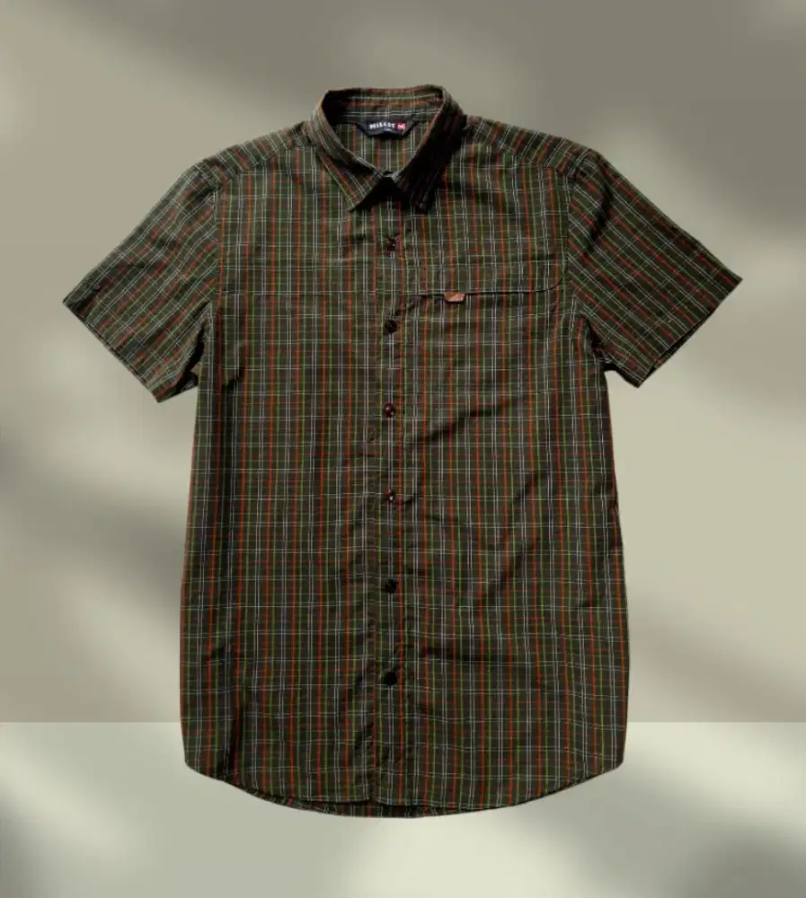 KEMEJA MILLET GOLF PENDEK HIJAU TUA PEKAT, SIZE : M (LD104-106, P74)