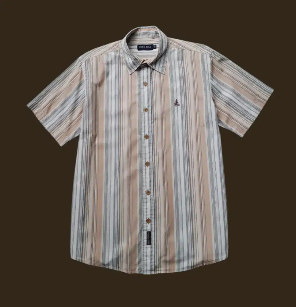 KEMEJA BEANPOLE PENDEK SALUR COKSU, SIZE : L (LD 112-114,P74)