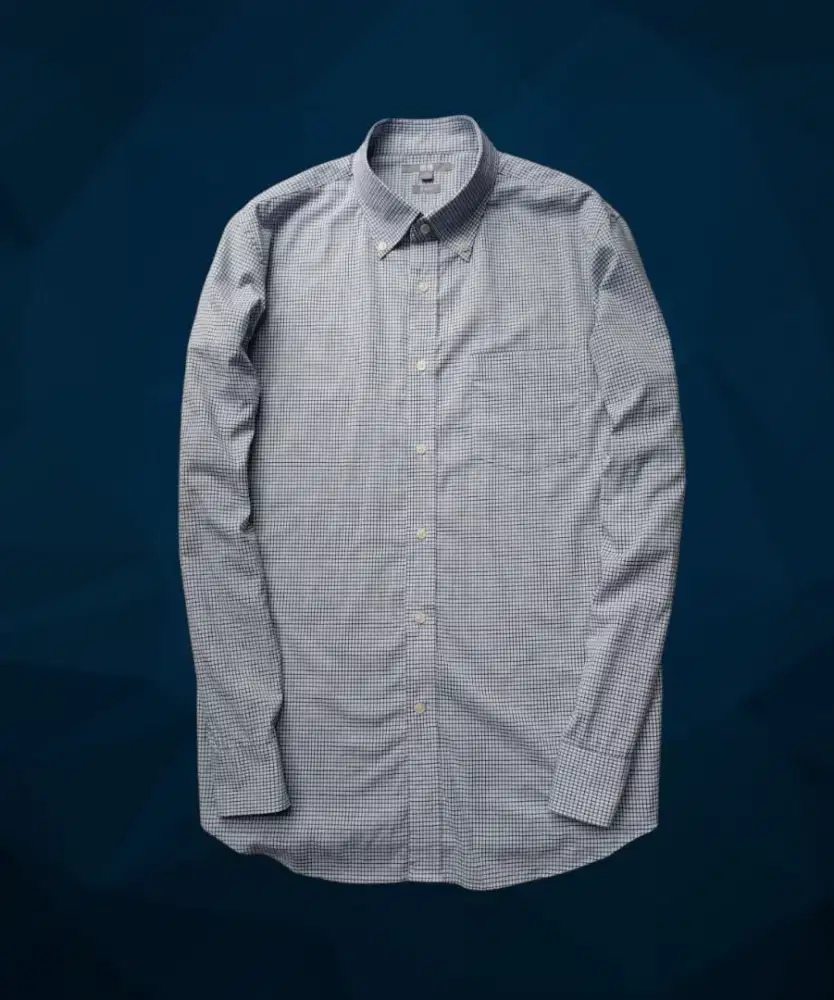 KEMEJA UNIQLO MOTIF KOTAK2, SIZE : L FIT (LD108-110,P75)