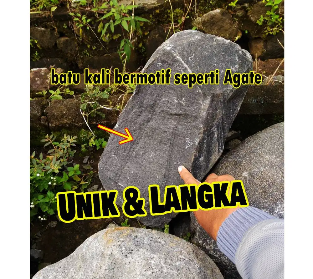 Batu kali bermotif mirip agate