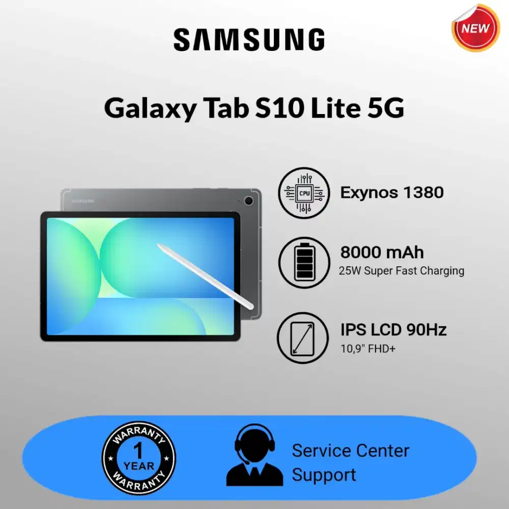 Samsung Galaxy Tab S10 Lite 5G resmi 1th