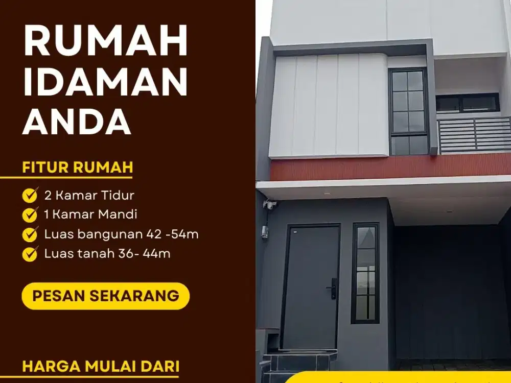 Rumah 2 lantai harga 1 lantai  jutaan, deket Pondok Cabe, Ciputat, dan Pamulang