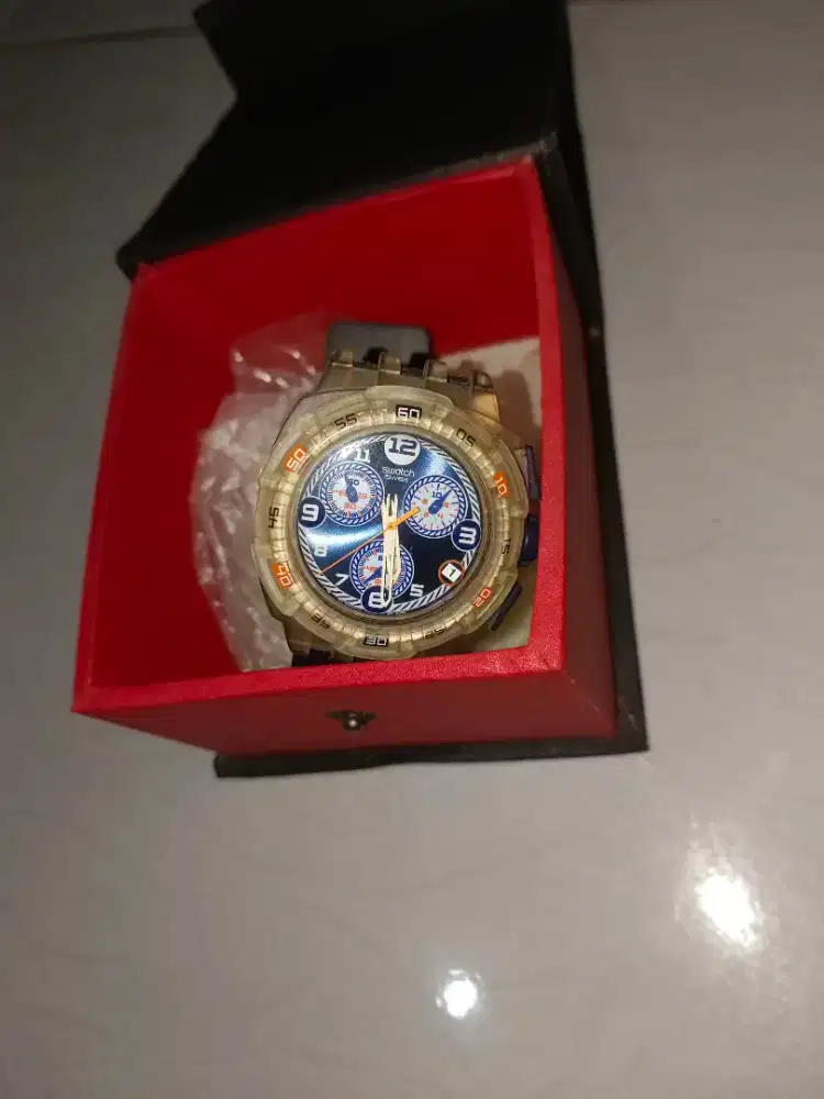 Jam tangan swatch aqua cronos