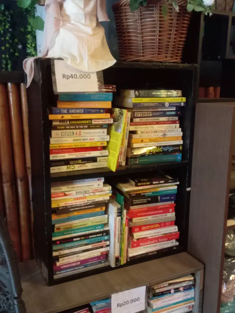 Rak kayu hitam 62x22x80cm