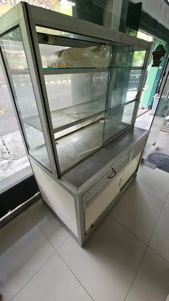 Etalase stainless stell 120 x 65 x 155