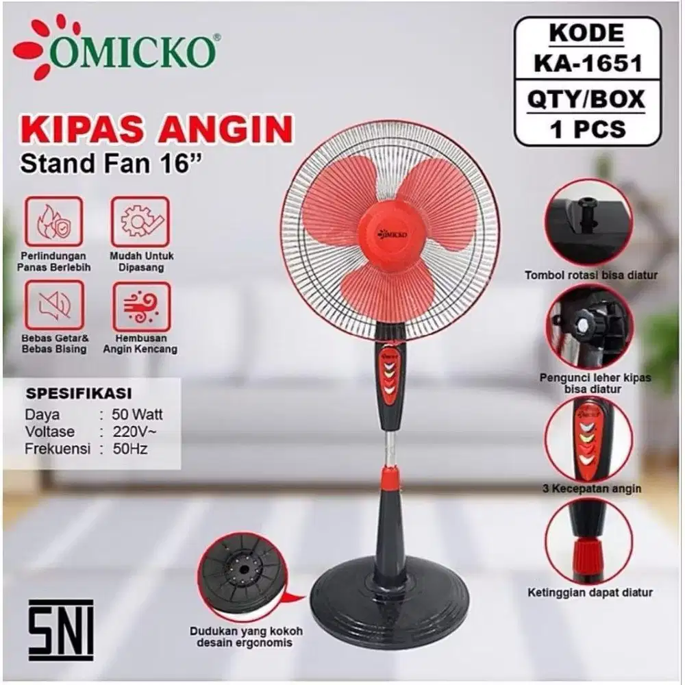 Ready Stock Kipas Angin Berdiri