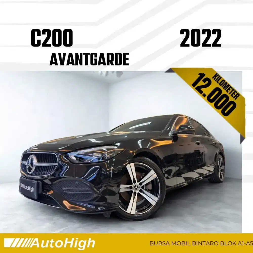 DP10% [Km12.000] C200 Avantgarde 2022 Black Reg 2023 #AUTOHIGH