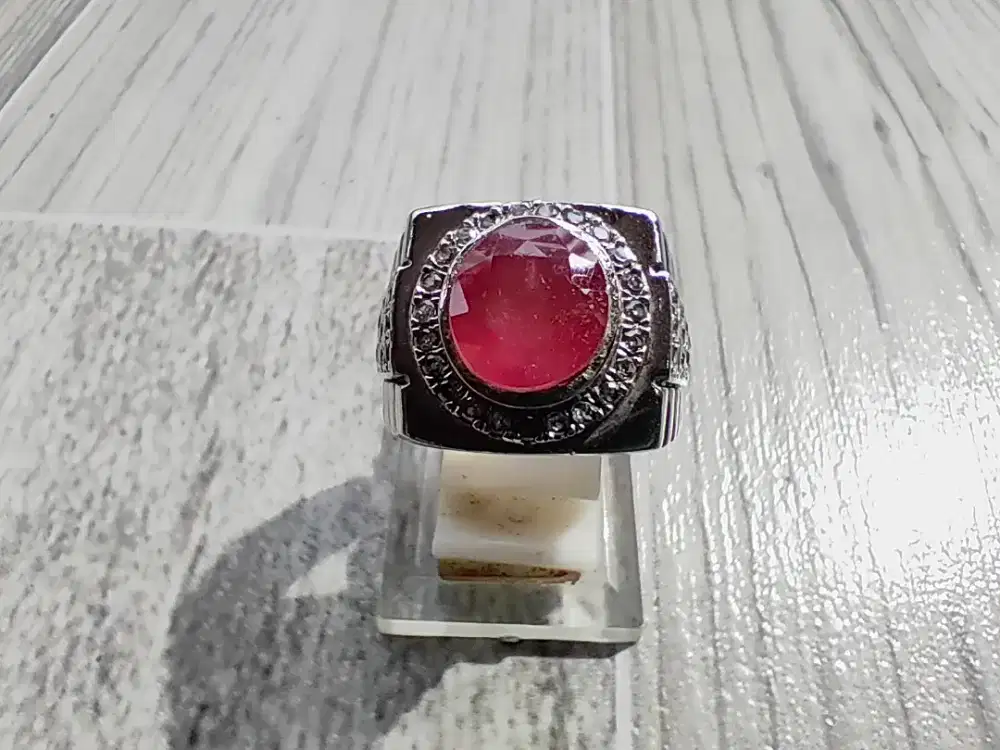 Jual Cincin Kuningan sari Natural Ruby