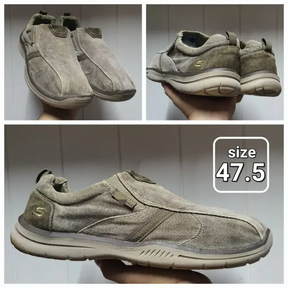 Sepatu Casual Slipon Skechers Kanvas size 47.5 Second original shoes