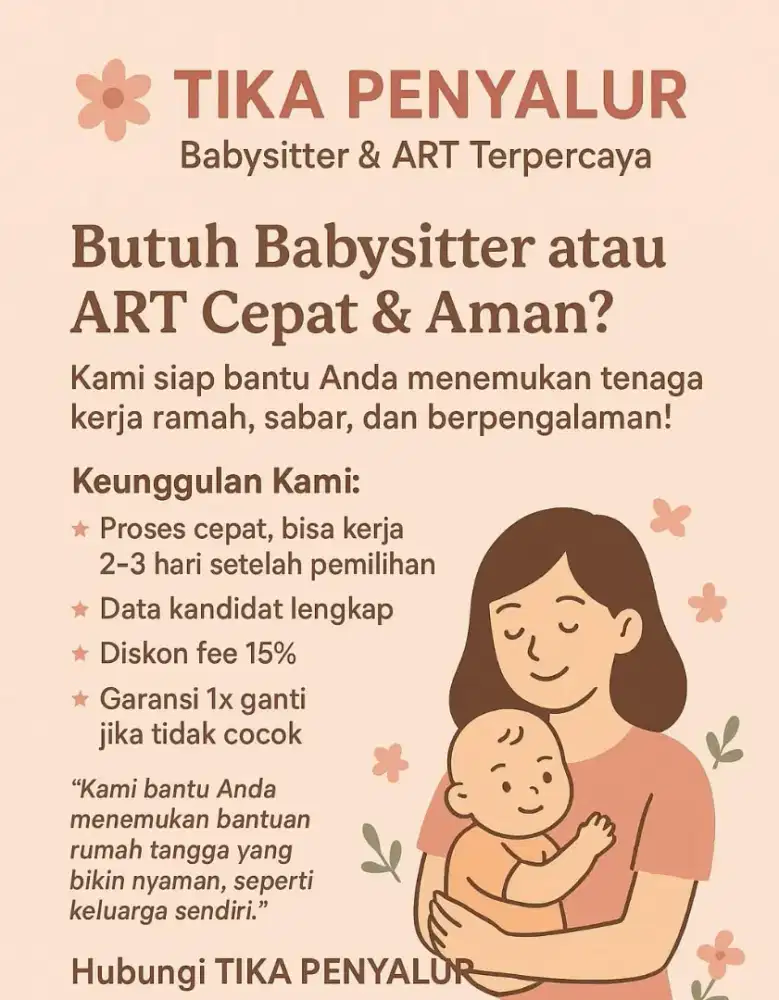 JASA HIRE BABYSITTER, ART, PERAWAT LANSIA