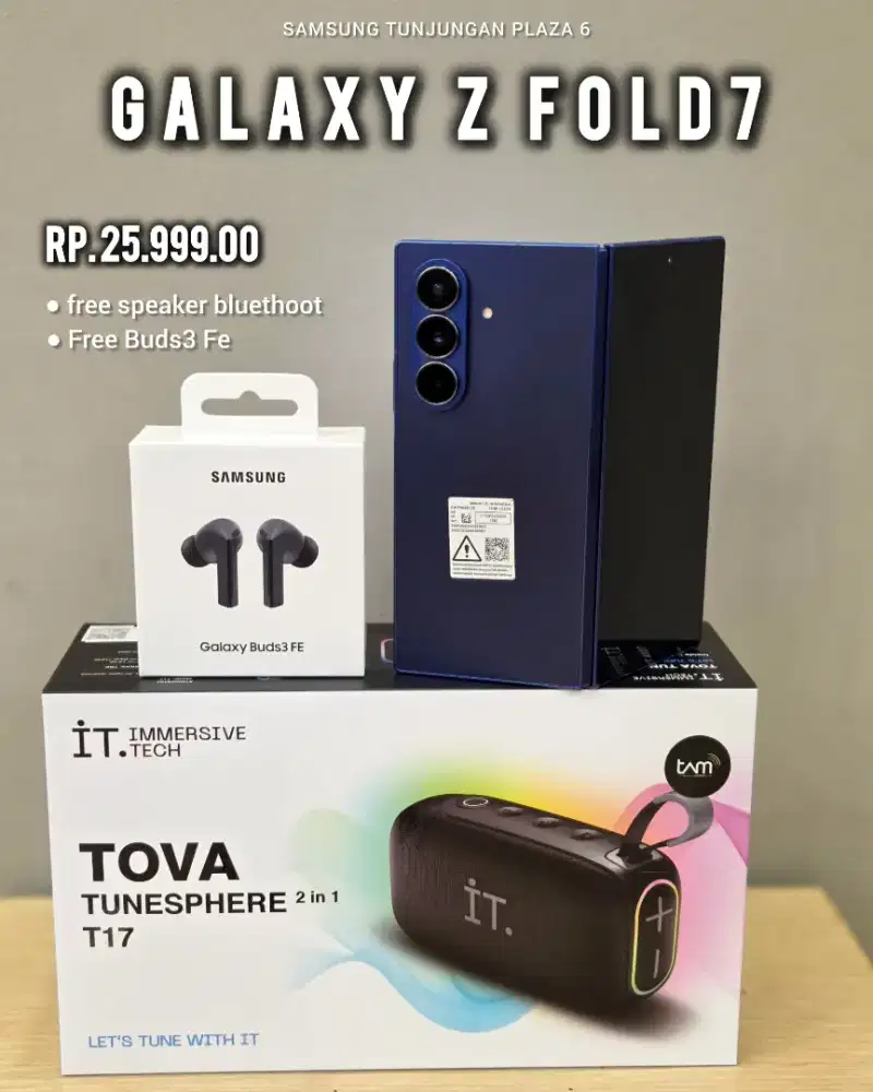 Promo samsung Zfold7 free buds3fe dan speaker