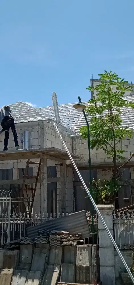 Jasa pasang atap galvalum kanopi dan pagar kusen aluminium