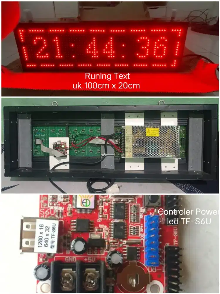 Runing Text, Lampu Led Warna Merah