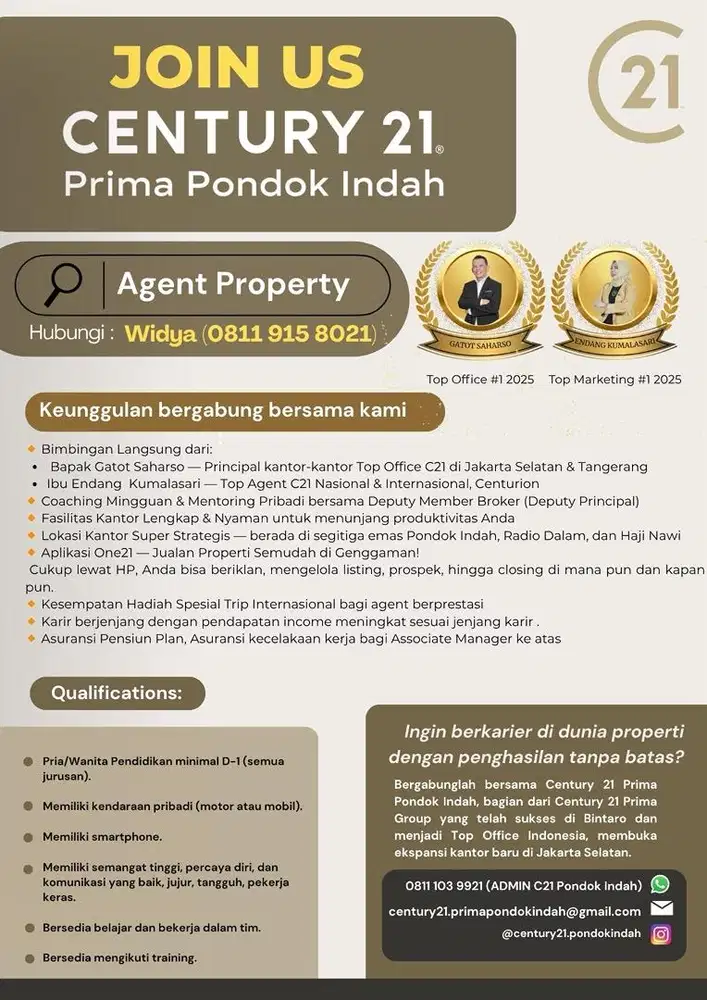 Join Us sebagai Marketing, Property Agent