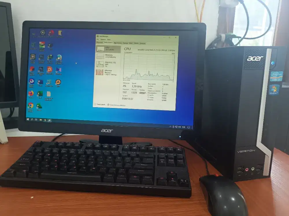 Komputer kantor slim buildup mulus hemat listrik